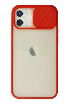 CepteToptan iPhone 12 Kılıf Palm Buzlu Kamera Sürgülü Silikon - Kırmızı - DROPX1829-2693