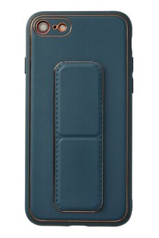CepteToptan iPhone 7 Kılıf Coco Deri Standlı Kapak - Mavi - DROPX7002-6203