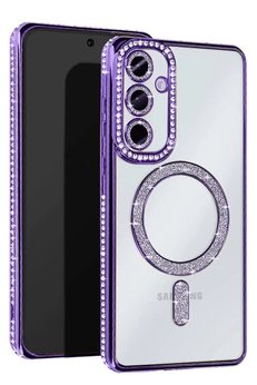 CepteToptan Samsung Galaxy S25 Kılıf Joke Simli Magneticsafe Kılıf - Derin Mor - DROPX8898-8308