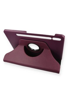 CepteToptan Samsung Galaxy T870 Tab S7 11 Kılıf 360 Tablet Deri Kılıf - Mürdüm - DROPX5698-1986