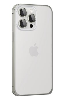 CepteToptan iPhone 15 Pro Metal Bumper Mat Kapak - Gri - DROPX6058-7081