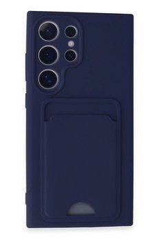 CepteToptan Samsung Galaxy S24 Ultra Kılıf Kelvin Kartvizitli Silikon - Lacivert - DROPX8695-2476