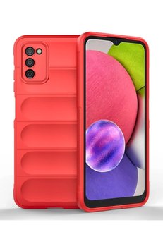 CepteToptan Samsung Galaxy A03S Kılıf Optimum Silikon - Kırmızı - DROPX4570-6701