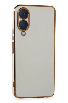 CepteToptan Vivo Y17S Kılıf Volet Silikon - Beyaz - DROPX3530-6226