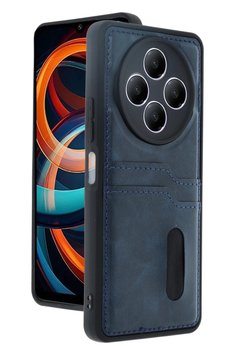 CepteToptan Xiaomi Redmi 14C Kılıf Sara Kartvizitli Deri Kılıf - Lacivert - DROPX5270-1662
