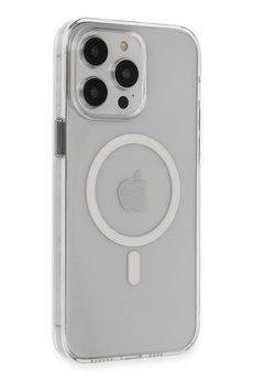 CepteToptan iPhone 15 Pro Max Kılıf Tron Şeffaf Magsafe Kapak - Şeffaf - DROPX5000-6545