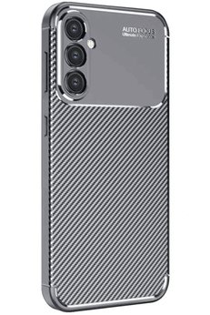 CepteToptan Samsung Galaxy S25 Plus Kılıf Auto Focus Karbon Kapak - Gri - DROPX3753-8008