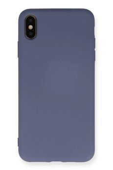 CepteToptan iPhone XS Max Kılıf Nano içi Kadife Silikon - Gri - DROPX8545-9559