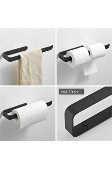 SepetBudur Metal Mat Siyah Havluluk