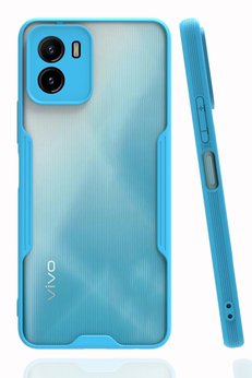 CepteToptan Vivo Y15S Kılıf Platin Silikon - Mavi - DROPX1349-3935