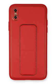 CepteToptan iPhone XS Max Kılıf Coco Deri Standlı Kapak - Kırmızı - DROPX5971-3757