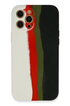 CepteToptan iPhone 12 Pro Kılıf Ebruli Lansman Silikon - Beyaz-Siyah - DROPX9970-2777
