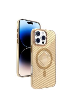 CepteToptan iPhone 16 Pro Stella PC Sert Magsafe Kılıf - Gold - DROPX3482-2133