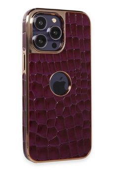 CepteToptan iPhone 13 Pro Max Kılıf Snake Kapak - Derin Mor - DROPX8072-7139