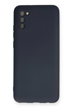 CepteToptan Samsung Galaxy A03S Kılıf Nano içi Kadife Silikon - Lacivert - DROPX3240-8716