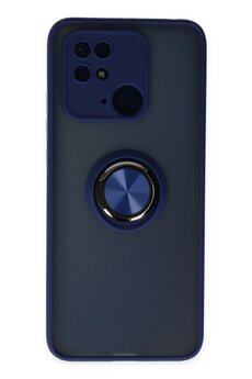 CepteToptan Xiaomi Poco C40 Kılıf Montreal Yüzüklü Silikon Kapak - Lacivert - DROPX4252-4728