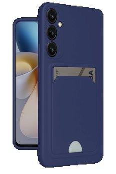 CepteToptan Samsung Galaxy M15 Kelvin Kartvizitli Silikon - Lacivert - DROPX5433-1644