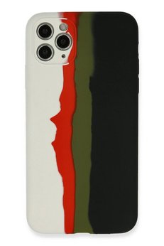 CepteToptan iPhone 11 Pro Kılıf Ebruli Lansman Silikon - Beyaz-Siyah - DROPX3450-2001