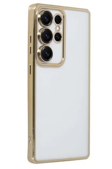 CepteToptan Samsung Galaxy S25 Ultra Kılıf Lensli Silikon - Gold - DROPX9088-5585