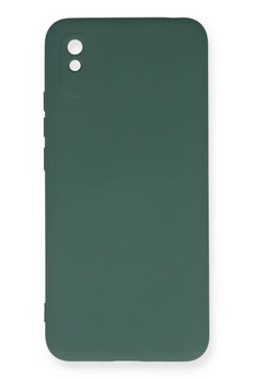 CepteToptan Xiaomi Redmi 9A Kılıf Nano içi Kadife Silikon - Koyu Yeşil - DROPX6004-9491