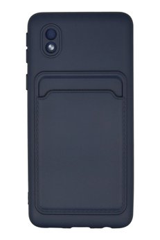 CepteToptan Samsung Galaxy A01 Core Kılıf Kelvin Kartvizitli Silikon - Lacivert - DROPX8962-7993