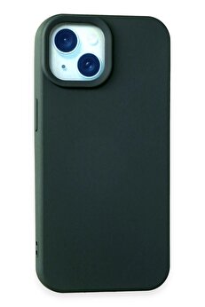 CepteToptan iPhone 15 Kılıf Nano içi Kadife Silikon - Koyu Yeşil - DROPX9537-3867