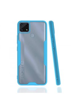 CepteToptan Realme C25 Kılıf Platin Silikon - Mavi - DROPX8470-3625