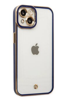 CepteToptan iPhone 14 Plus Kılıf Liva Lens Silikon - Mavi - DROPX3681-3940