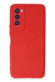 CepteToptan Tecno Camon 18 Kılıf First Silikon - Kırmızı - DROPX7343-6212