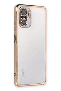CepteToptan Xiaomi Redmi Note 10 Kılıf Lensli Silikon - Gold - DROPX6767-5129