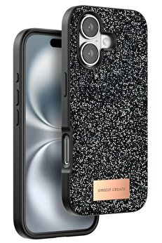 nerede bulurum iPhone 16 Plus Bright Simli Kapak - Siyah