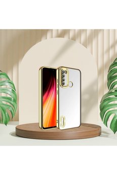 Evimdeyokyok Xiaomi Redmi Note 8 Yanları Renkli Lens Korumalı Logo Gösteren Mega Kılıf Gold