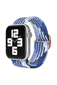 Toptan Bulurum Newface Apple Watch 38mm Star Kordon - Lacivert-Mavi