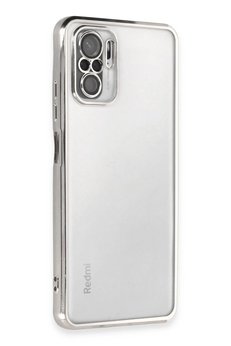CepteToptan Xiaomi Redmi Note 10 Kılıf Lensli Silikon - Gümüş - DROPX6913-1459