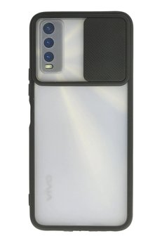 CepteToptan Vivo Y11S Kılıf Palm Buzlu Kamera Sürgülü Silikon - Siyah - DROPX4485-5684