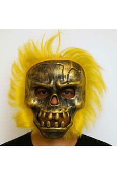 Evimdeyokyok Wild Skull - Bakır Kafatası Sarı Saçlı İskelet Maske
