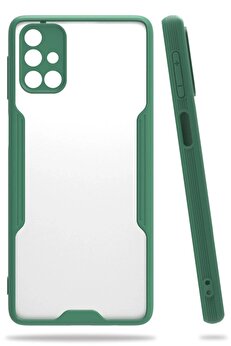 Toptan Bulurum Samsung Galaxy M31S Kılıf Platin Silikon - Yeşil
