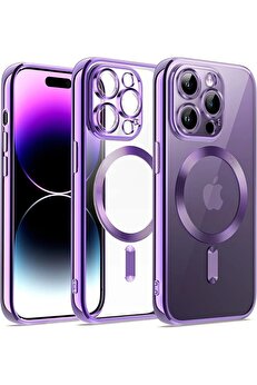 CepteToptan iPhone 12 Pro Kılıf Kross Magneticsafe Kapak - Mor - DROPX7790-6526