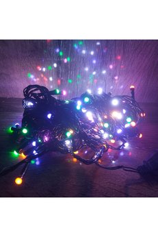 Evimdeyokyok 10 M 100 Led Damla Uçlu Led Işık Rgb Işık Siyah Kablo