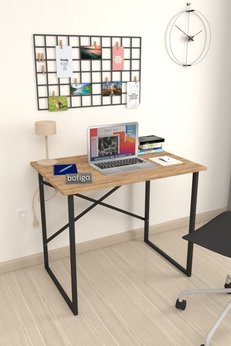 Bofigo 60x90 cm Çalışma Masası Bilgisayar Masası Ofis Ders Yemek Masası Hugo Çam