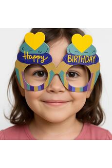 Ethab Ti̇caret Cupcake Temalı Doğum Günü Renkli̇ Karton Happy Bi̇rthday Gözlüğü 6 Adet