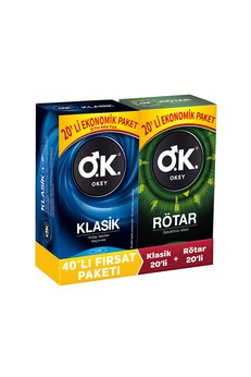 Okey Klasik 20'li Prezervatif & Rötar 20'li Prezervatif