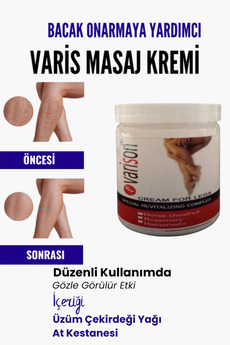 Adoil Var.is Bölgesi Için Bacak Onarmaya Yardımcı Ve Besleyici Varison Masaj Kremi 200 ml