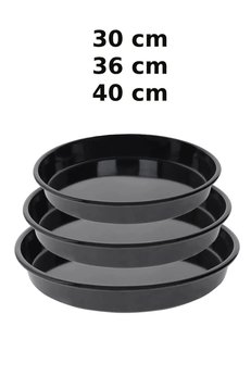 eklesepete 3 Adet 30-36-40 Cm Emaye Yuvarlak Fırın Tepsisi Seti