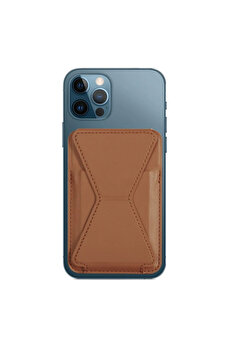 CepteToptan ALLY İPhone 15-14- 13-12'ler İçin Standlı Deri Cüzdan Magsafe Kartlık - DROPX3526-8632