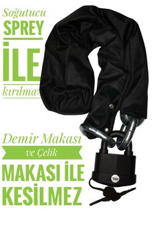 Vi Caro Grade80 10 Mm Kalınlık 2 Metre Kesilmez Motorsiklet Zincir Kilit Motor Kilidi Motosiklet kilidi