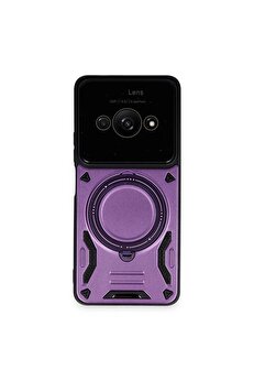 nerede bulurum Xiaomi Poco C61 Kılıf Joy Lens Standlı Kapak - Mor