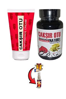 Adoil Çakşır Otu Set Erkeklere Özel Geliştirme Ürünü Doğal Destekleyic 60'lı+Lustra Masaj Yağı
