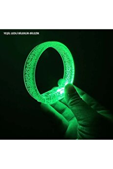Ethab Ti̇caret Yeşi̇l Led Işıklı Baskı Yapılabi̇len Pi̇lli̇ Bi̇lekli̇k Bi̇lezi̇k