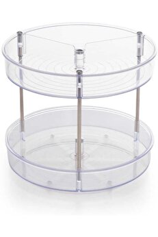 STOREMAX ynsShoping M-E64-16 Elpida İki Katlı Döner Raf, 20 x 23 cm, Şeffaf NewTrrending 1178227